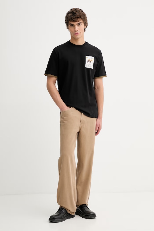 Iceberg t-shirt bawełniany F029.627A czarny SS26