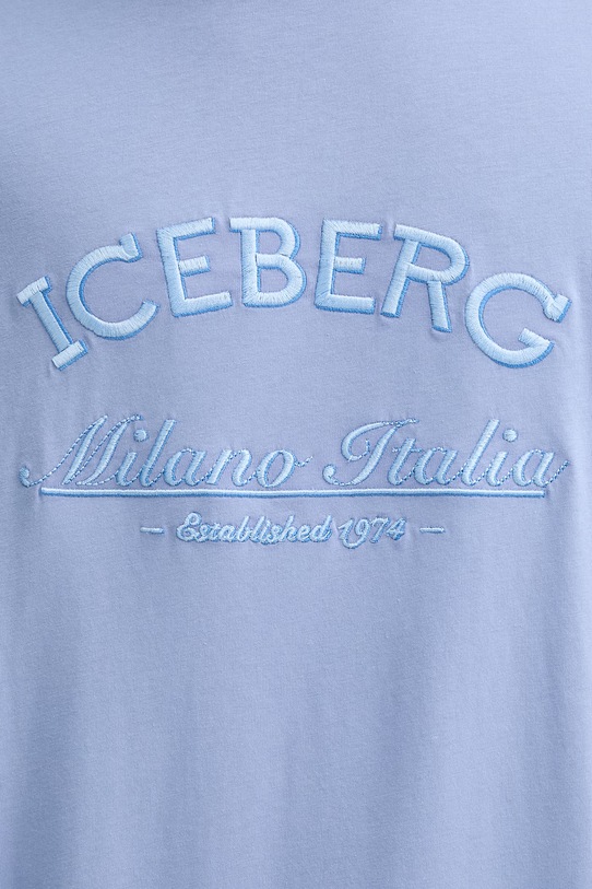 Iceberg t-shirt bawełniany F040.6325 niebieski