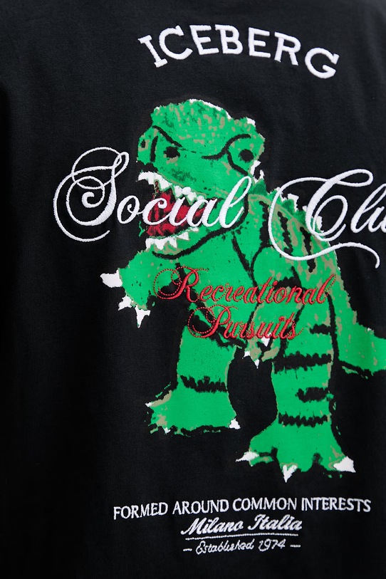 Iceberg t-shirt bawełniany F045.6325 czarny