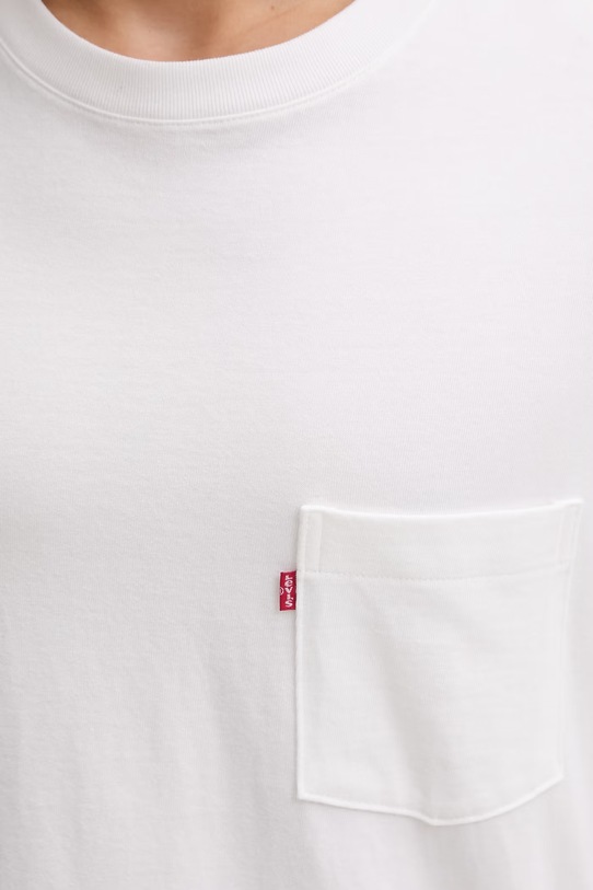 Levi's t-shirt bawełniany HALF SLV PKT 005OB.0000 beżowy