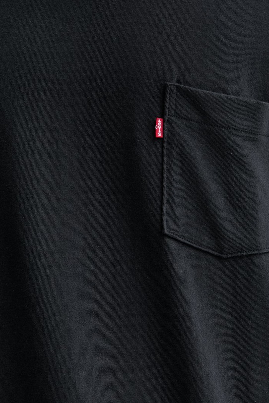 Levi's t-shirt bawełniany HALF SLV PKT 005OB.0003 czarny