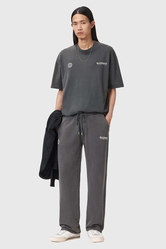 Ρούχα Βαμβακερό μπλουζάκι AllSaints EMBLEM M006PE γκρί