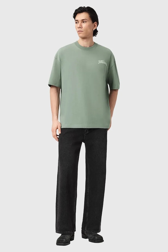 Odzież AllSaints t-shirt bawełniany ODYSSEY M008PE zielony