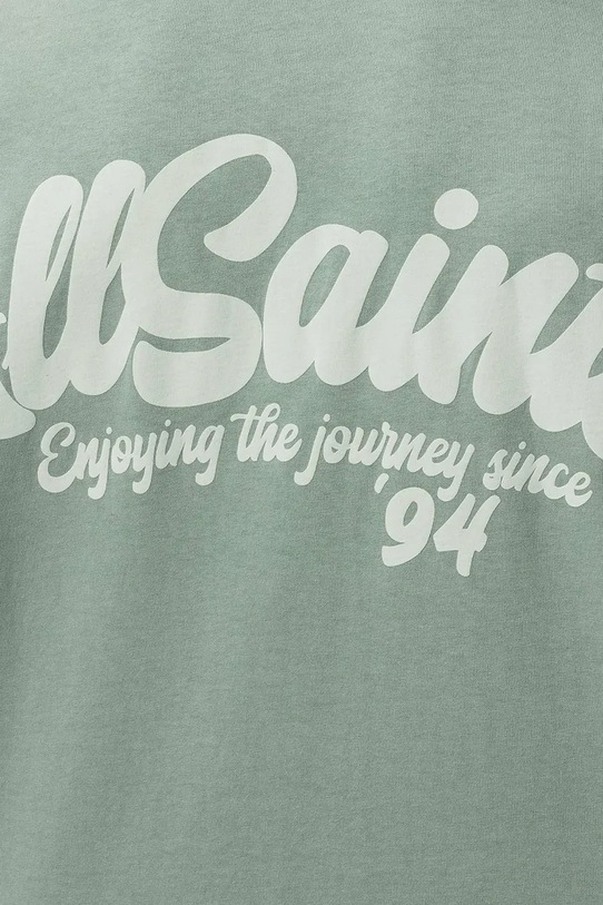 Βαμβακερό μπλουζάκι AllSaints ODYSSEY M008PE πράσινο