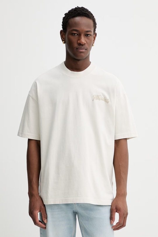 Odzież AllSaints t-shirt bawełniany ODYSSEY M008PE beżowy