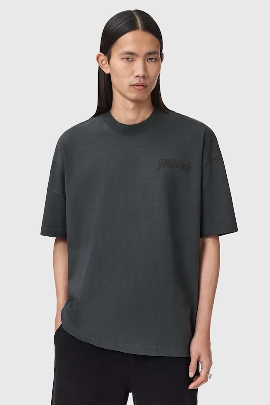 AllSaints t-shirt bawełniany ODYSSEY nadruk czarny M008PE