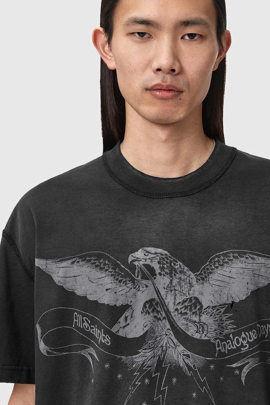 AllSaints t-shirt męski bawełniany AETERNA czarny M010PE