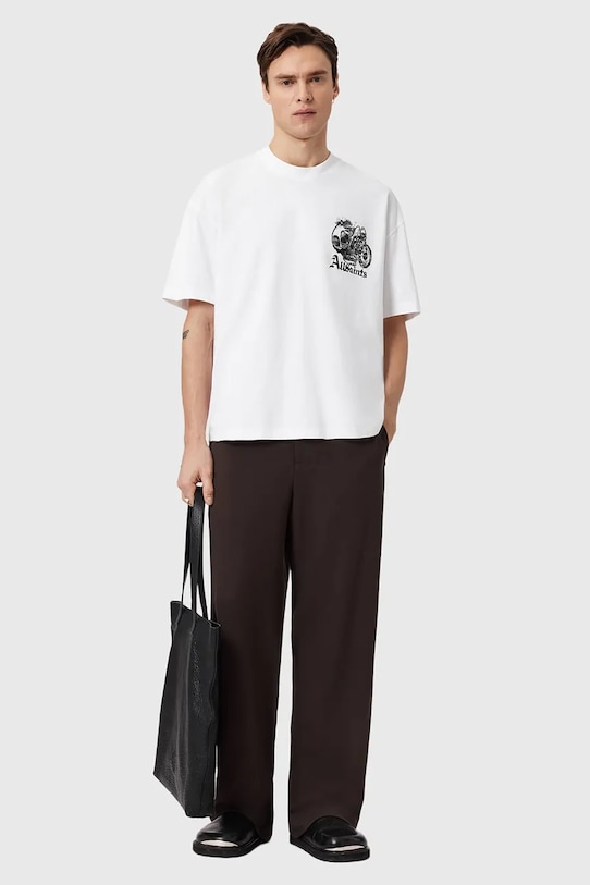 Odzież AllSaints t-shirt bawełniany PANHEAD M021PE biały