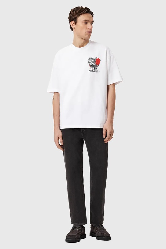 Odzież AllSaints t-shirt bawełniany CHASTE M042PE biały