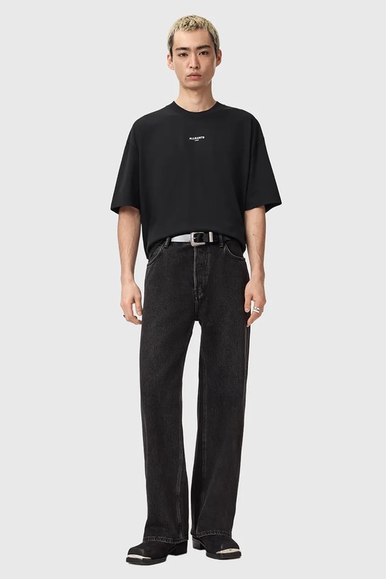 Odzież AllSaints t-shirt bawełniany MIKRO M028JE czarny