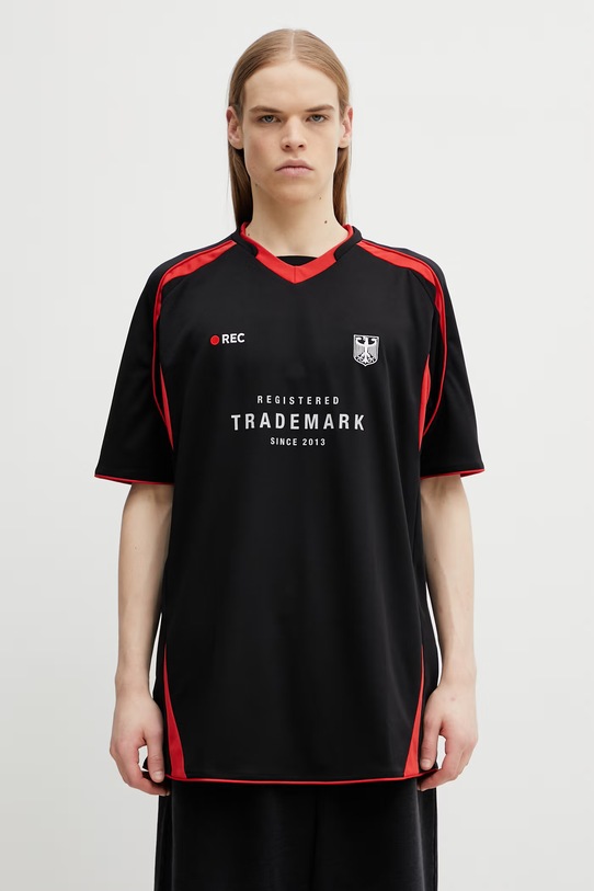 VETEMENTS t-shirt Football Jersey pozostałe czarny ME76TR199BR