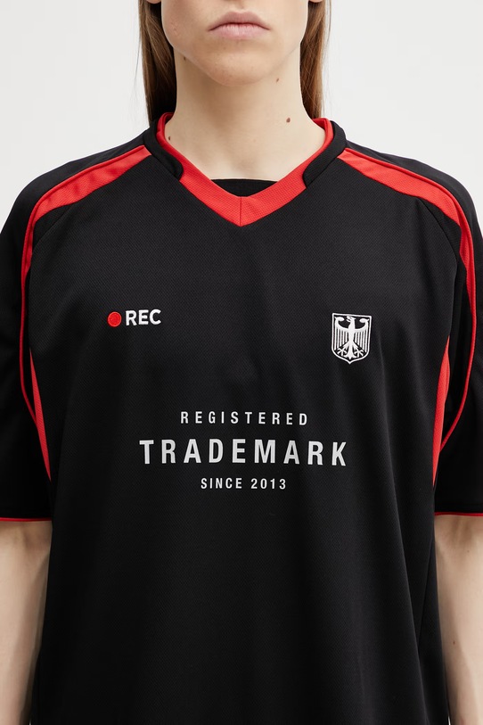 VETEMENTS t-shirt Football Jersey czarny ME76TR199BR