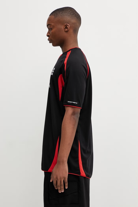 VETEMENTS t-shirt Alphabet Football Jersey ME76TR268BR czarny SS26