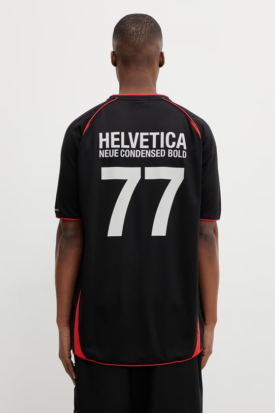 Odzież VETEMENTS t-shirt Alphabet Football Jersey ME76TR268BR czarny