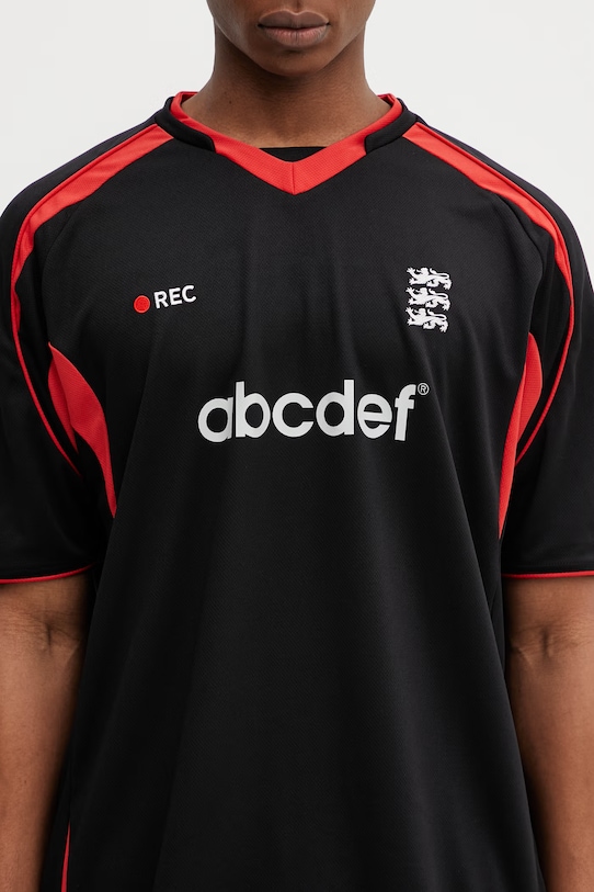 VETEMENTS t-shirt Alphabet Football Jersey czarny ME76TR268BR