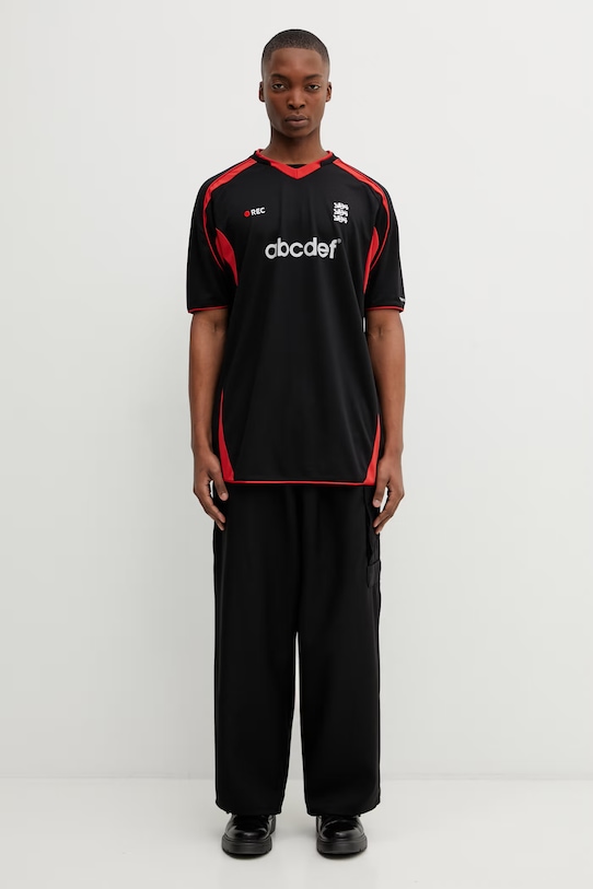 VETEMENTS t-shirt Alphabet Football Jersey ME76TR268BR czarny