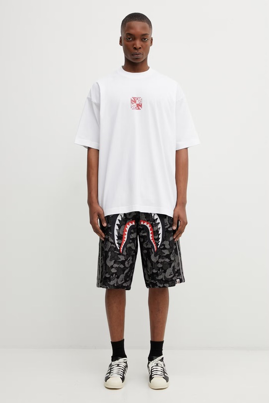 VETEMENTS t-shirt bawełniany Double Biker Cross ME76TR178W biały