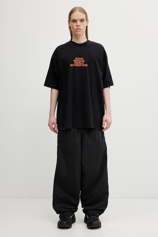 VETEMENTS t-shirt bawełniany MF ME76TR221B czarny