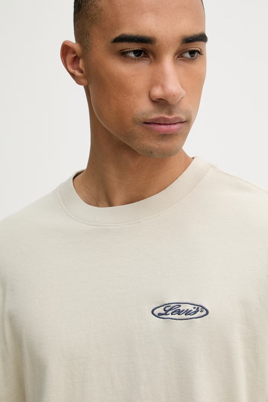 Levi's t-shirt męski bawełniany WW GR x WORKWEAR beżowy 003XL