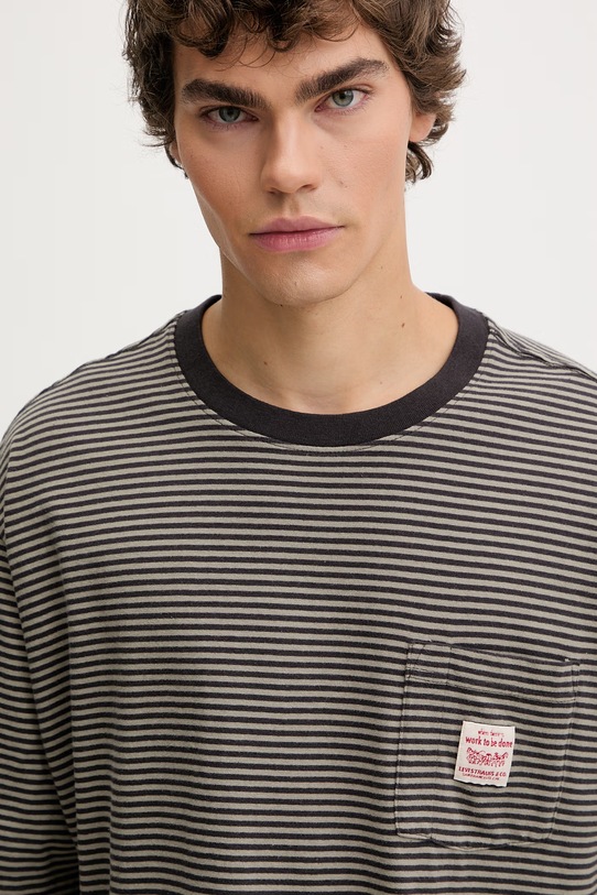 Levi's t-shirt bawełniany SS TEE x WORKWEAR czarny A5850.0028