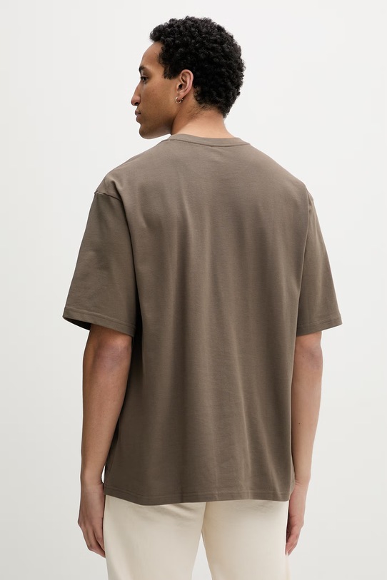 Ρούχα Levi's t-shirt ανδρικό βαμβακερό SS TEE x WORKWEAR A5850.0030 καφέ