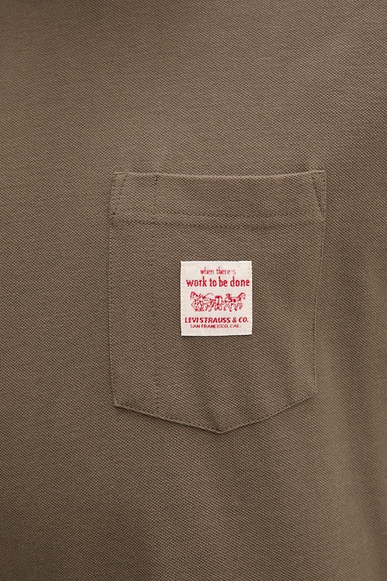 Levi's tričko pánské bavlněné SS TEE x WORKWEAR A5850.0030 hnědá