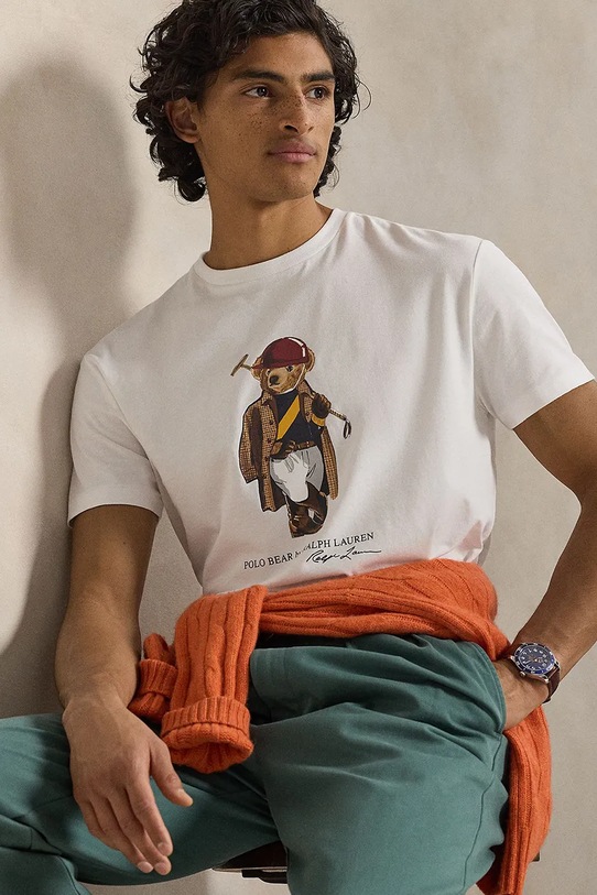 Polo Ralph Lauren t-shirt bawełniany 710B16611 biały