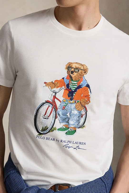 Polo Ralph Lauren t-shirt bawełniany biały 710B16612