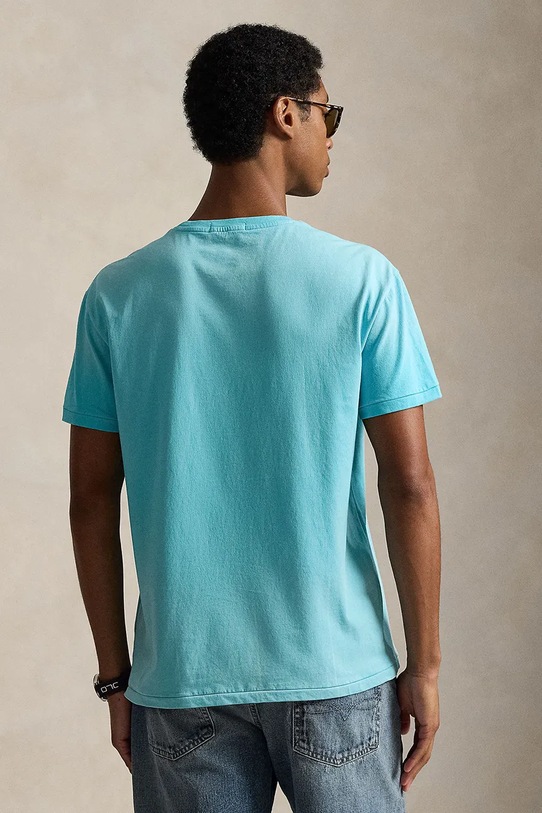 Polo Ralph Lauren t-shirt bawełniany 710B16613 turkusowy SS26