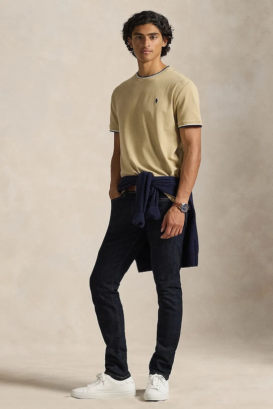 Ρούχα Μπλουζάκι Polo Ralph Lauren 710963492 μπεζ