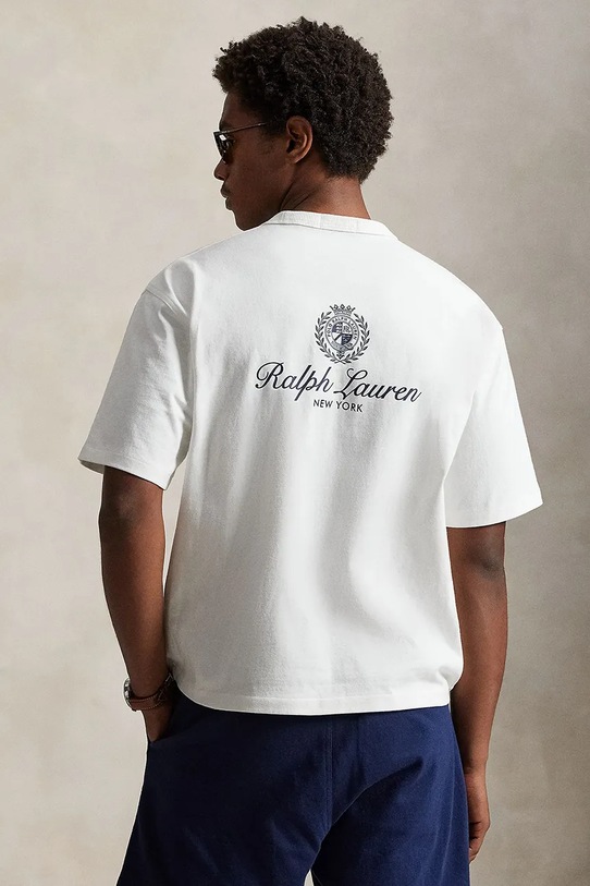 Polo Ralph Lauren t-shirt bawełniany 710A13265 biały SS26