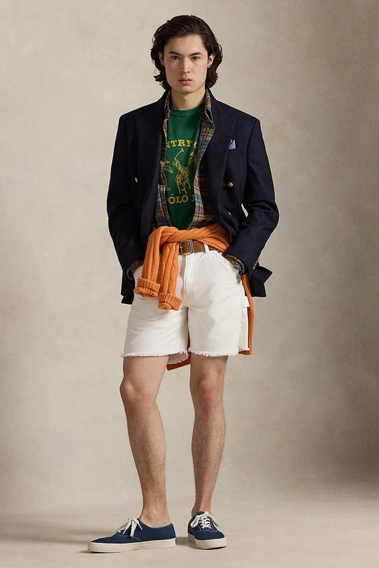 Odzież Polo Ralph Lauren t-shirt męski bawełniany 710B13513 zielony