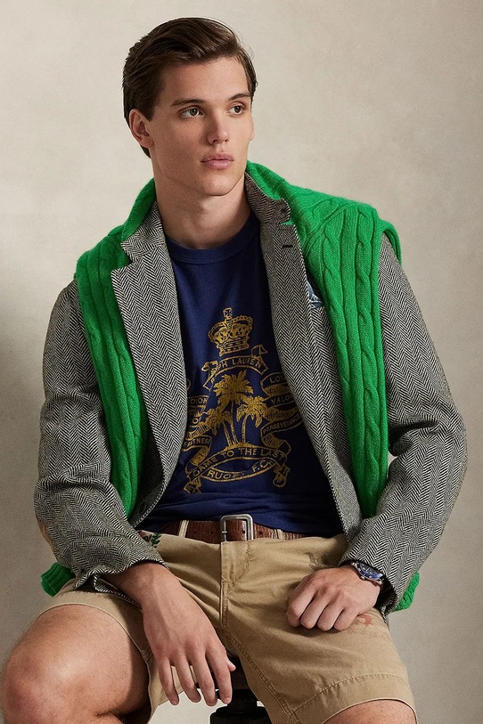 Polo Ralph Lauren t-shirt męski bawełniany 710B13523 niebieski