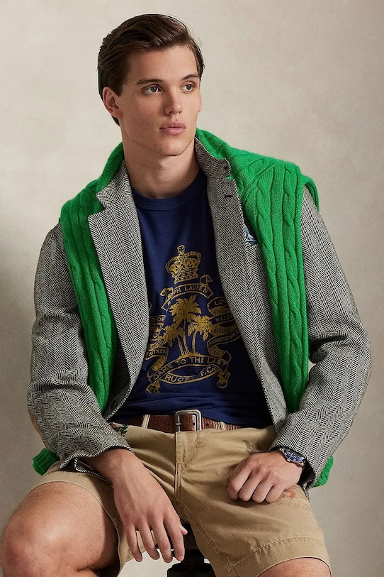 Polo Ralph Lauren t-shirt męski bawełniany 710B13523 niebieski