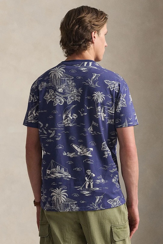 Polo Ralph Lauren t-shirt bawełniany 710B16619 granatowy SS26