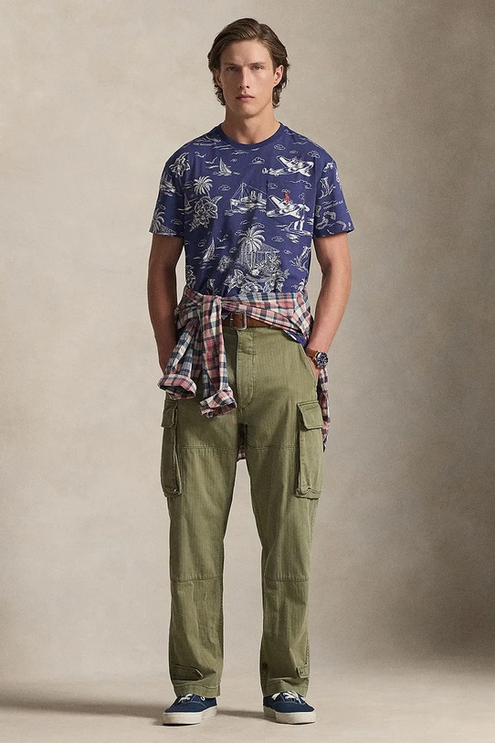 Odzież Polo Ralph Lauren t-shirt bawełniany 710B16619 granatowy