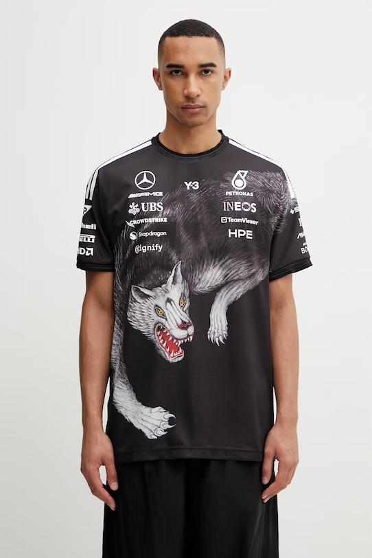 Y-3 x F1 DRVR SS JRS t-shirt męski czarny KQ9844