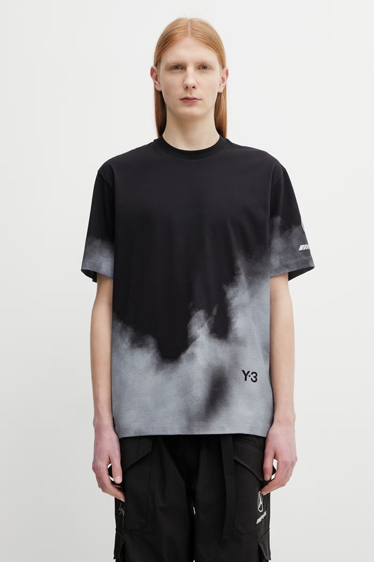 Y-3 x F1 TOUR SS TEE t-shirt basic bawełniany męski czarny KR2376
