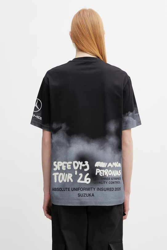 Odzież Y-3 x F1 TOUR SS TEE t-shirt basic bawełniany męski KR2376 czarny