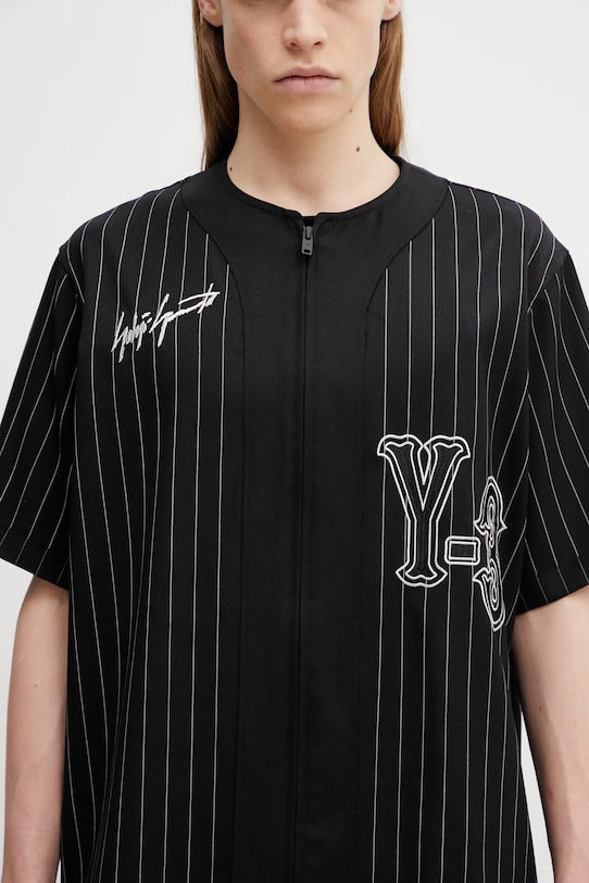 Y-3 koszula z dodatkiem wełny ELITE 5 BSBALL czarny KS7640
