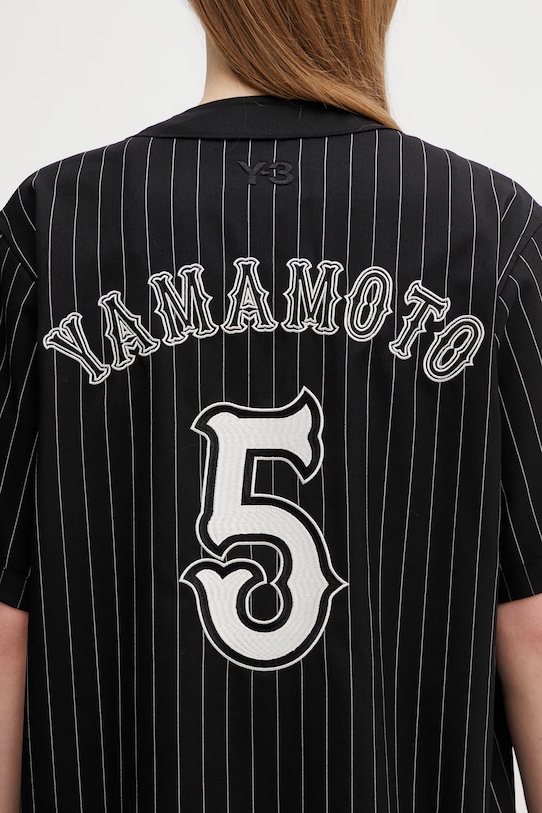 Y-3 koszula z dodatkiem wełny ELITE 5 BSBALL KS7640 czarny
