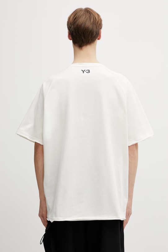 Odzież Y-3 t-shirt bawełniany RE 3S SS TEE KS9748 beżowy