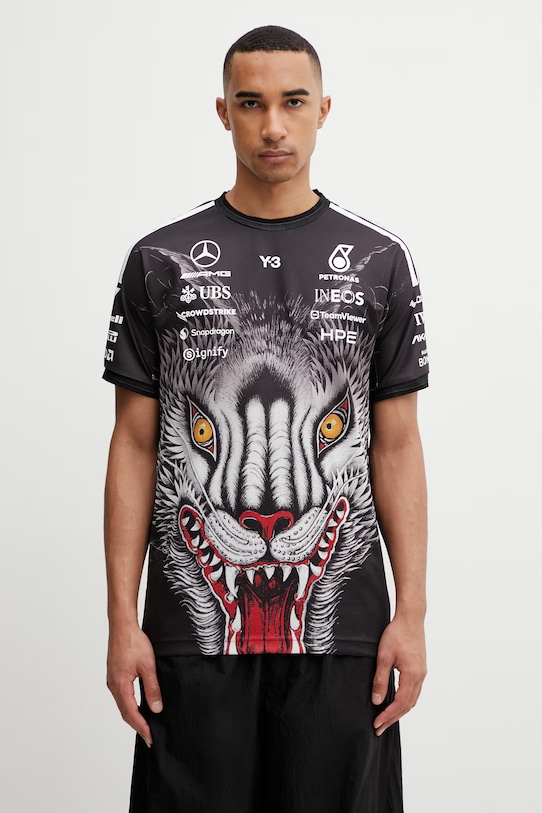 Y-3 x F1 DRVR SS JRS T-shirt męski czarny KT2226