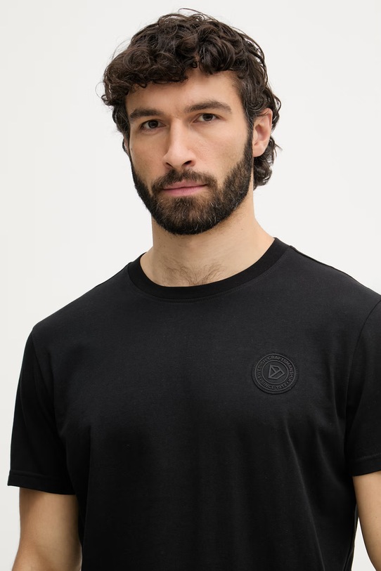 Didriksons t-shirt męski bawełniany HOLGER czarny 506158