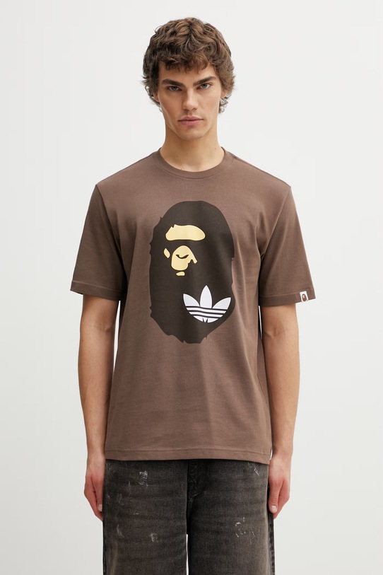 adidas Originals x BAPE cotton t-shirt cotton brown KF4915