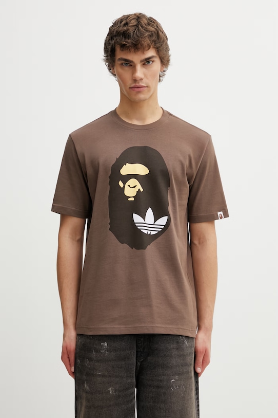 adidas Originals x BAPE cotton t-shirt cotton brown KF4915