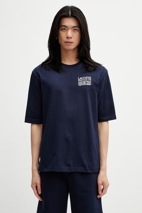 Дрехи Lacoste тениска мъжка от памук TH0375 тъмносин