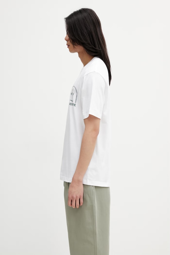 Lacoste tričko bavlněné pánské TH1433 bílá SS26
