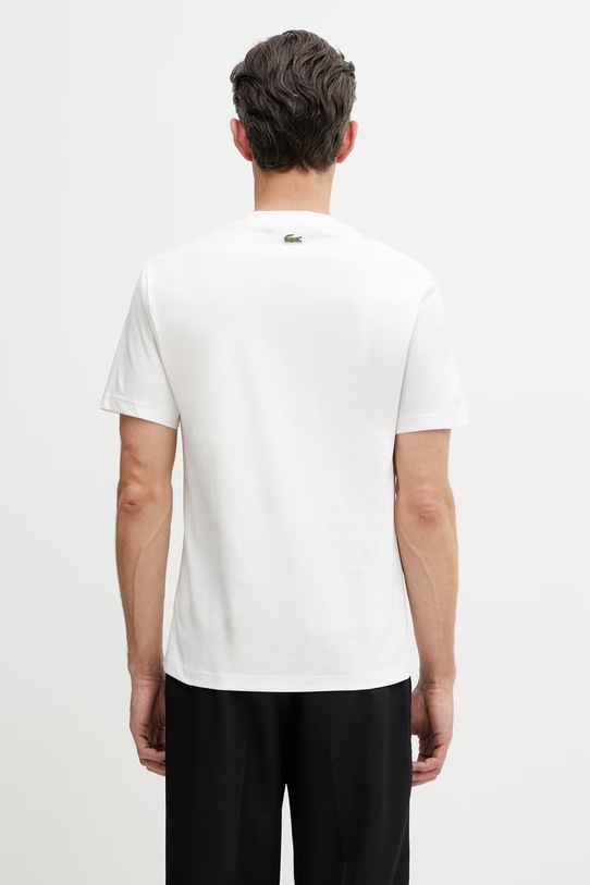 Odzież Lacoste T-shirt bawełniany męski TH1578 biały