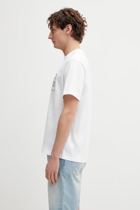 Lacoste t-shirt bawełniany TH1716 biały SS26